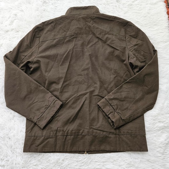 Wenven Men's Olive Green Zip Up Heavy Utility Jacket. Size S - Picture 6 of 10